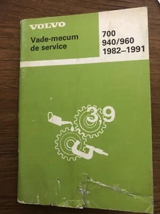 Rare Collector Vade-Mecum de service Volvo 700 940/960 1982-1991 82 pages 9x13cm - Imagen 1 de 12