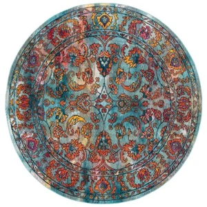 SAFAVIEH Crystal CRS515A Light Blue / Orange Rug - Picture 1 of 20