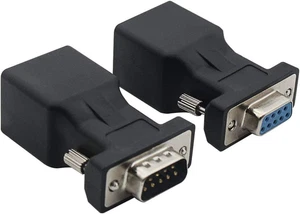 VGA Extender Converter Adapter Cat5/Cat6/Rj45, DB9 9-Pin VGA 9 Pin Male to RJ45 - Picture 1 of 12