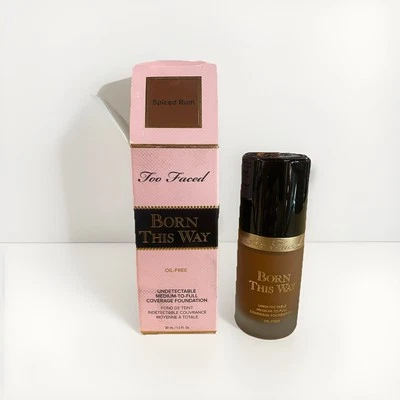 Too Faced Born This Way Foundation SPICED RUM Deep 1 fl oz/ 30ml NEW IN BOX - Image 1 of 3