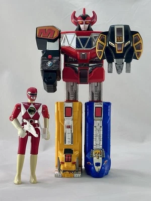 Megazord Punching Fist St Power Rangers + Red Ranger Bandai 1991/93 Super Sentai - Imagen 1 de 4