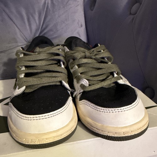 Taglia 13 Jordan 1 Retro Low OG SP Travis Scott Medium Olive bambini DZ5909 106