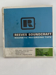 Vintage Reeves Soundcraft Magnetic Recording Tape 7” Reel to Reel 1800 Ft NOS - Picture 1 of 4