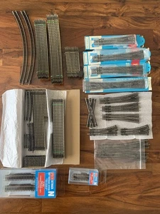 Peco N Gauge Track/Points. Some Unused. 82 Pieces. Job lot. Good Clean Condition - Picture 1 of 10