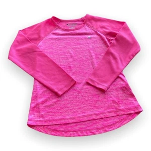 Champion Girls Top Size Small Performance Pink Heathered Athletic Long Sleeve - Picture 1 of 9
