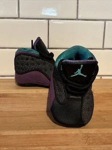 Jordan Krippenschuh Retro Größe 1c Kleinkind super gepflegt. RAR!! Schwarz Lila Türkis - Bild 1 von 7