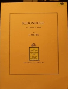Clarinet & Piano Redonnelle by Jean Meyer New Out of Print - Picture 1 of 3