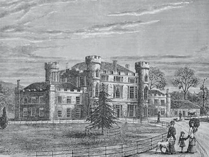Edinburgh MELVILLE CASTLE Original Victorian Print c1881 - Picture 1 of 2