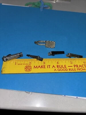 Vintage Tie Bar Clip Lot Of 5  Multi Tone!!-  Classic - Image 1 of 4