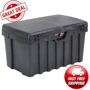 Large 50 Gallon Heavy Duty Black Tuff Bin Lock Tool Box Security Locking Storage - Picture 1 of 24