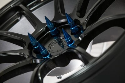20PC 12X1.5 Aodhan 92MM LONG Extended SPIKED Lug Nuts BLUE  - Imagem 1 de 4