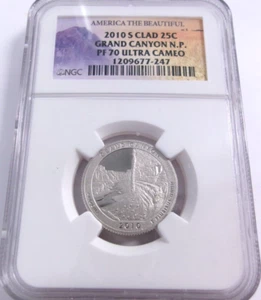 2010 S Clad Grand Canyon Proof Quarter NGC PF70 - Picture 1 of 2