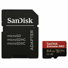 SanDisk Extreme Pro 64GB Class 10 microSDXC Memory Card with SD Adapter - SDSQXCY-064G-GN6MA