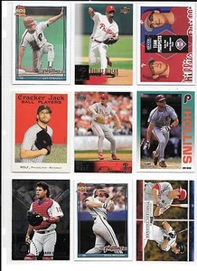 Len Dykstra plus 8 more Phillies baseball card lot - Picture 1 of 1