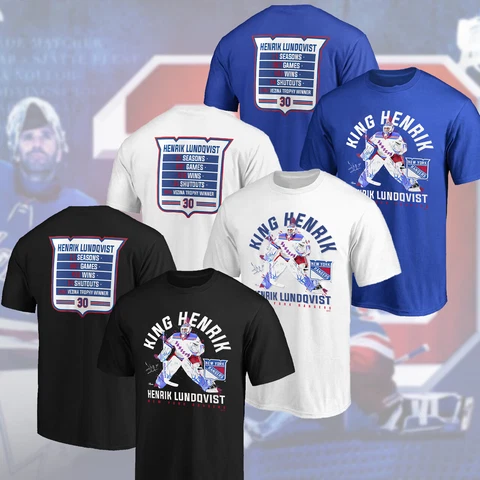 NEW!! Henrik Lundqvist New York Team K!ng Henrik T-Shirt S-5XL Gift Fan Made Cover