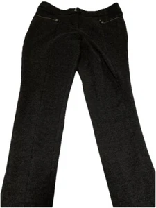 Black Pants Women’s Size 10 Black Mid Rise Skinny Leg Stretch Comfort Thalian - Picture 1 of 8