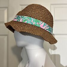 Lilly Pulitzer Womens Fedora Pink Blossom Poolside Hat EUC