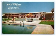 Postcard Needles Travelodge Hotel Swimming Pool Route 66 Posted 1958 California