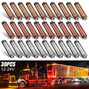 10x 12-24V LED Side Marker 6-LED Clearance Light Waterproof for Trailer Truck RV - Picture 1 of 18