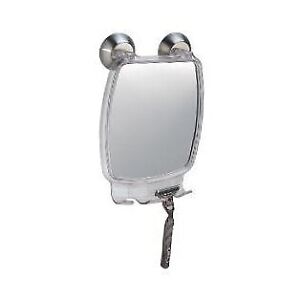  Forma Suction Shower Shaving Mirror with Razor Holder for Bathroom or Clear
