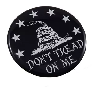 Don't Thread on Me flag Round domed decal emblem Car bike sticker 2.44" - Foto 1 di 2