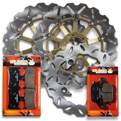 Rotor de freno + pastillas Honda F+R CBR 900 RR/RRR Fireblade [1994-1997] VTR 1000 F[98-05] Foto 1 de 4