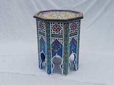 Modern Coffe Table Moroccan Handmade Moucharabi Table Side Delicate Hand Painted