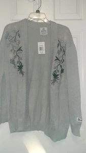 Torrid Harry Potter Embroidered Cardigan Gray Women's Sm/med Open Front - Picture 1 of 8