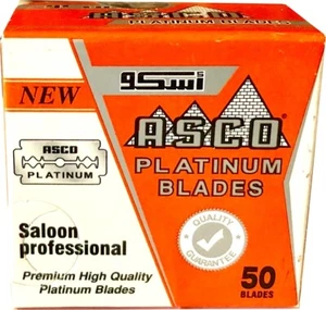 50 Asco Platinum double edge razor blades - Picture 1 of 3