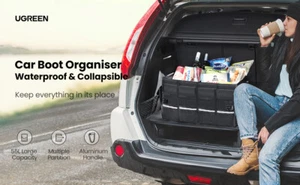 Premium COLLAPSIBLE CAR BOOT ORGANISER FOLDABLE SHOPPING TIDY CAR BOOT STORAGE - Picture 1 of 6
