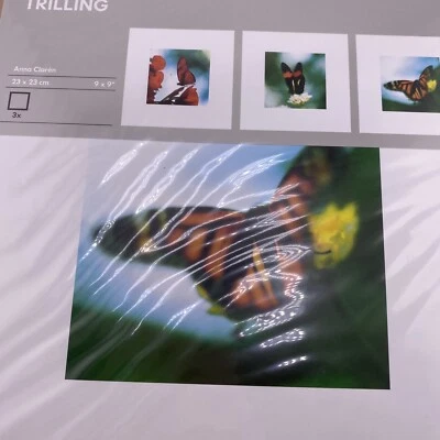 IKEA TRILLING Prints Set of 3 BUTTERFLIES 9 x 9" Anna Claren SEALED - Image 1 of 4