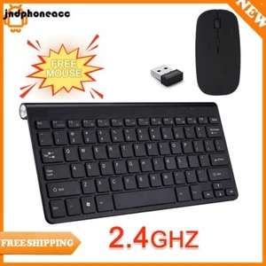 2.4GHz Wireless Keyboard Mouse Set Ultra-Slim For Mac PC Computer Laptop - Picture 1 of 9