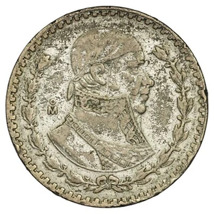 Mexique 1 peso 1960 billon pièce de monnaie mexicaine - Imagen 1 de 2