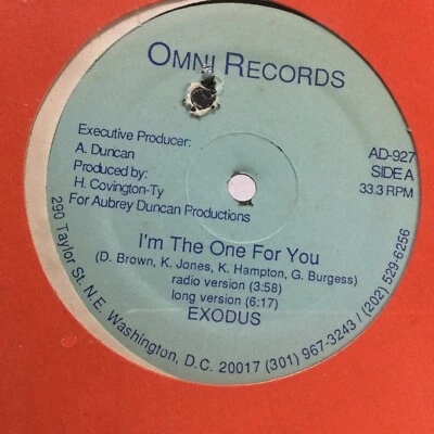 SINGLE 12" / EXODUS I'M THE ONE FOR YOU / Omni Records (11) ‎ AD-927 SEALED  - Image 1 of 4