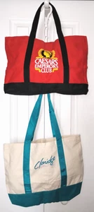 Caesars Emperor's Club And Claridge Casino Reusable Canvas Tote Bags - Picture 1 of 8