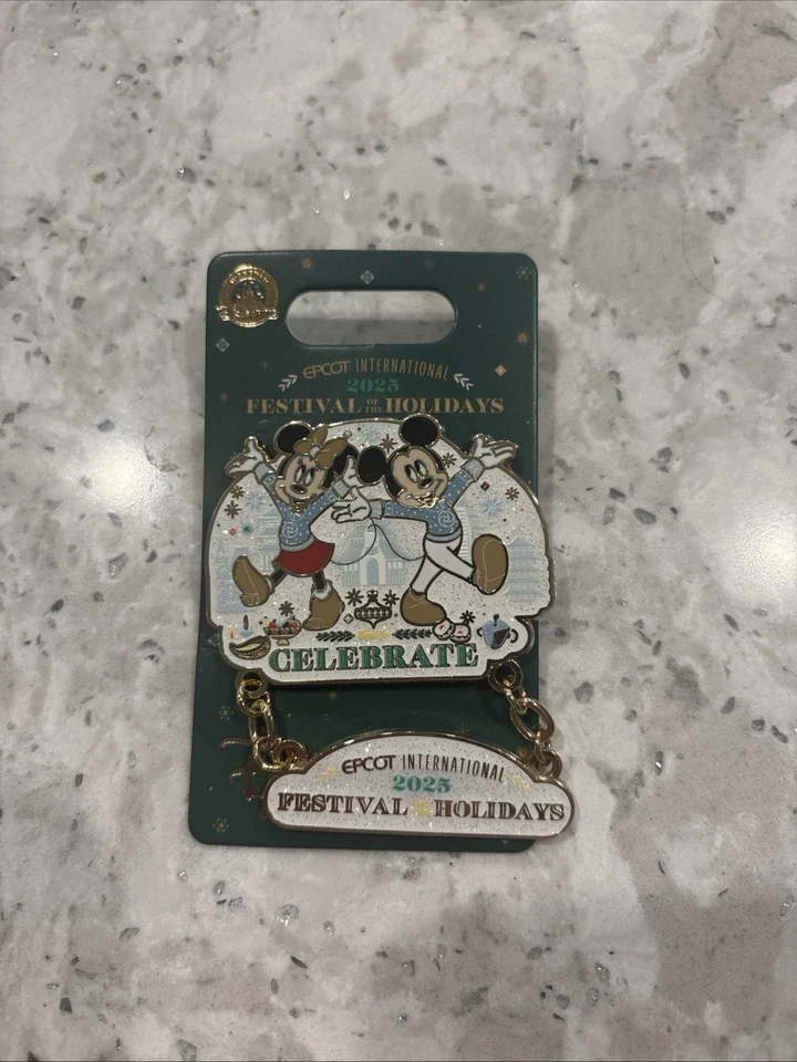 NUEVO - Parques Disney - Prendedor Mickey Minnie Mouse Festival Of The Holidays de Epcot 2025 Foto 1 de 1