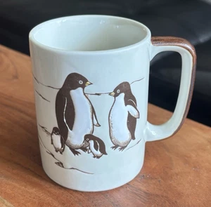Taza de café de colección Otagiri Japón Penguins taza de té 10 oz - Imagen 1 de 6