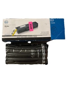Dell B116X Genuine Black Toner Cartridge YK1PM Open Box Unused Cartridge - Afbeelding 1 van 2