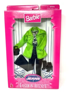 1998 Fashion Avenue Authentic Jeans Bold Top-Stitching w/Green Jacket #19179 - Picture 1 of 4