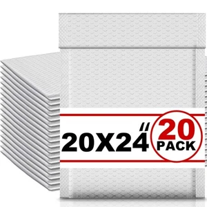 20 Pack Extra Large 20 x 24" Bubble Mailers Poly Padded Envelopes Cushioned M... - Picture 1 of 7