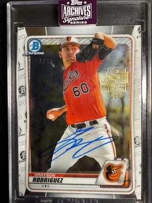 2025 Topps Archives Signature Series Auto Grayson Rodriguez 27/60 - Image 1 of 4