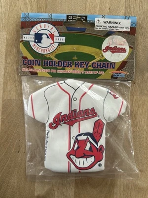 Vintage Cleveland Indians Chief Wahoo T- Shirt Coin Holder Key Chain New - Image 1 of 4