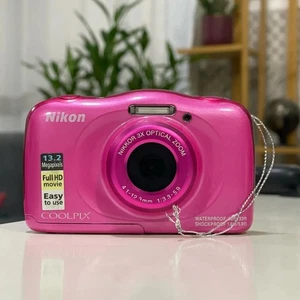 Nikon Coolpix W100 Digital Camera 13.2 MP 3x Optical Zoom with Accessories Pink - Picture 1 of 9