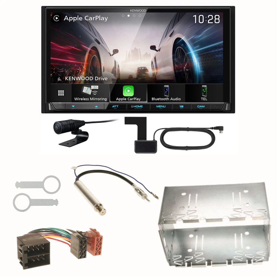 Kenwood DMX8021DABS Android Auto CarPlay Einbauset für Polo 6N2 9N Bora Ibiza 6L - Bild 1 von 1