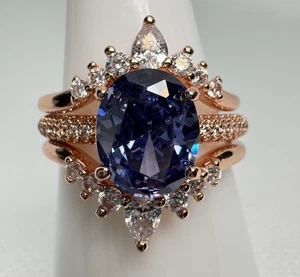 Size 9 Bomb Party December Ring - RBP8482 Let's Make It Last - 3 Bands - Picture 1 of 8