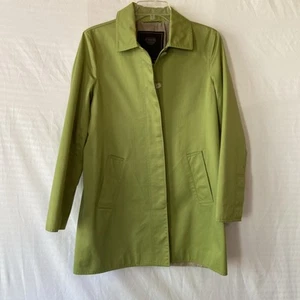 Chaqueta gabardina Coach verde lima logotipo talla M impermeable ligero - Imagen 1 de 11