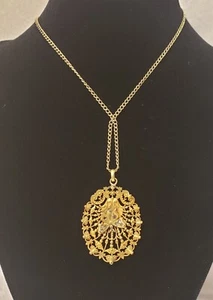 Halskette mit Anhänger goldfarben Schmetterling UNIKAT - Bild 1 von 5