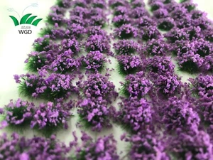 Self-Adhesive Static Grass Tufts Mauve / Purple Flowers approximately 4mm high - Picture 1 of 5