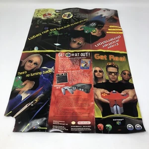 Brochure Poster 1997 Nintendo 64 N64 Store Display Promo RARO "Diventa reale" - Foto 1 di 17