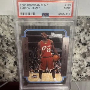 2003 Bowman LeBron James ROOKIE PSA 9🔥🔥🔥🔥🔥 - Picture 1 of 2